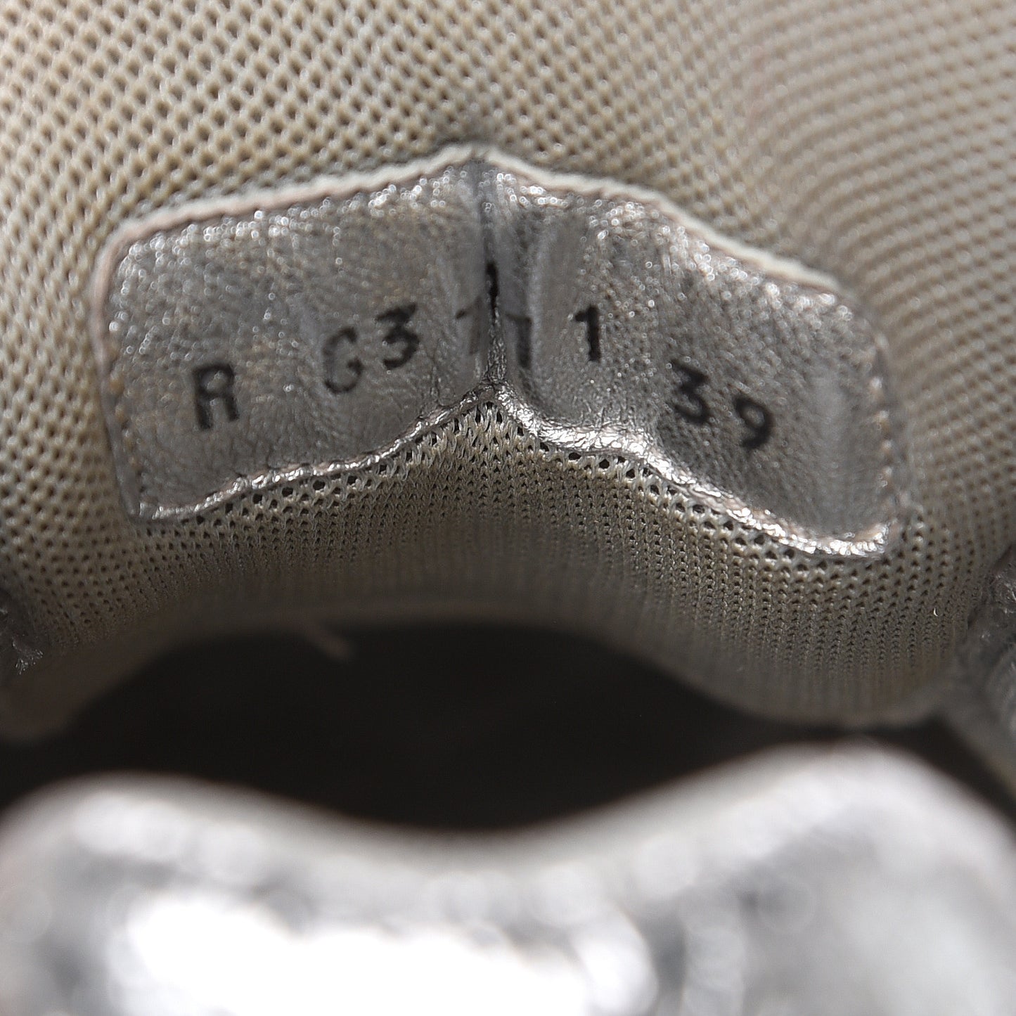 Metallic Crackled Calfskin CC Sneakers 39 Silver