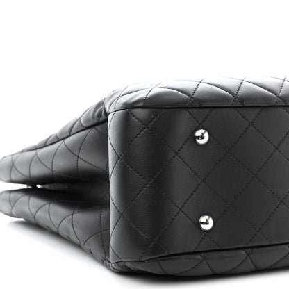 Chanel Calfskin Quilted Large Turn Lock Shopping Tote Black 9 of 11