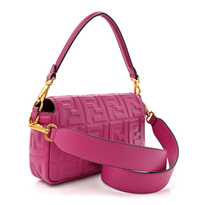 Fendi Nappa FF 1974 Embossed Baguette Ciclamino Pilar 3 of 11