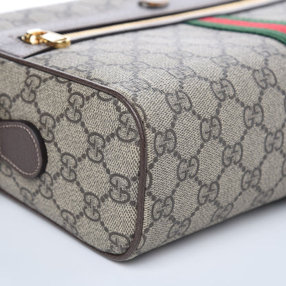 Gucci GG Supreme Monogram Web Small Ophidia Shoulder Bag Brown 8 of 9