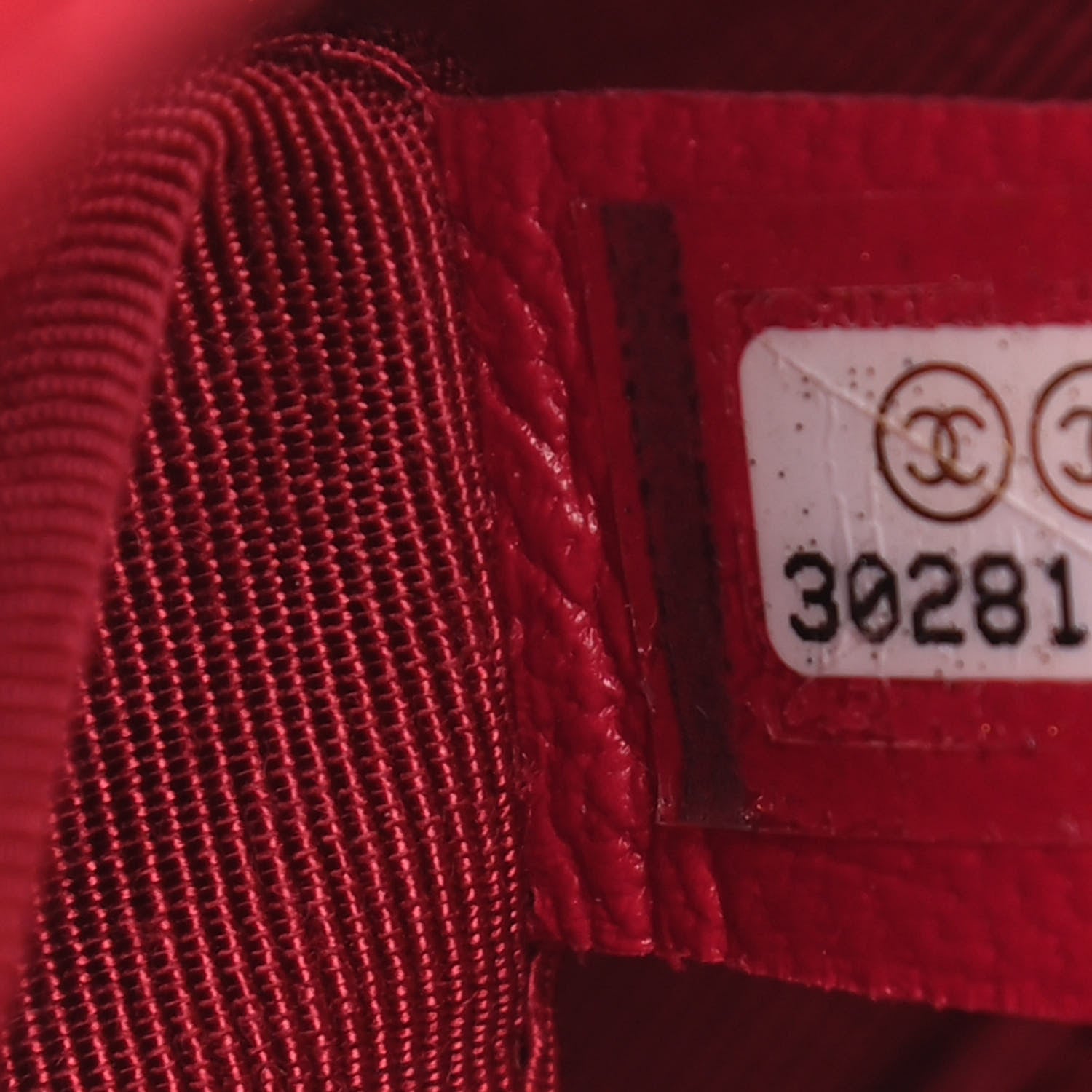 Chanel Shiny Aged Calfskin CC Chain Mini Drawstring Bag Red 6 of 9