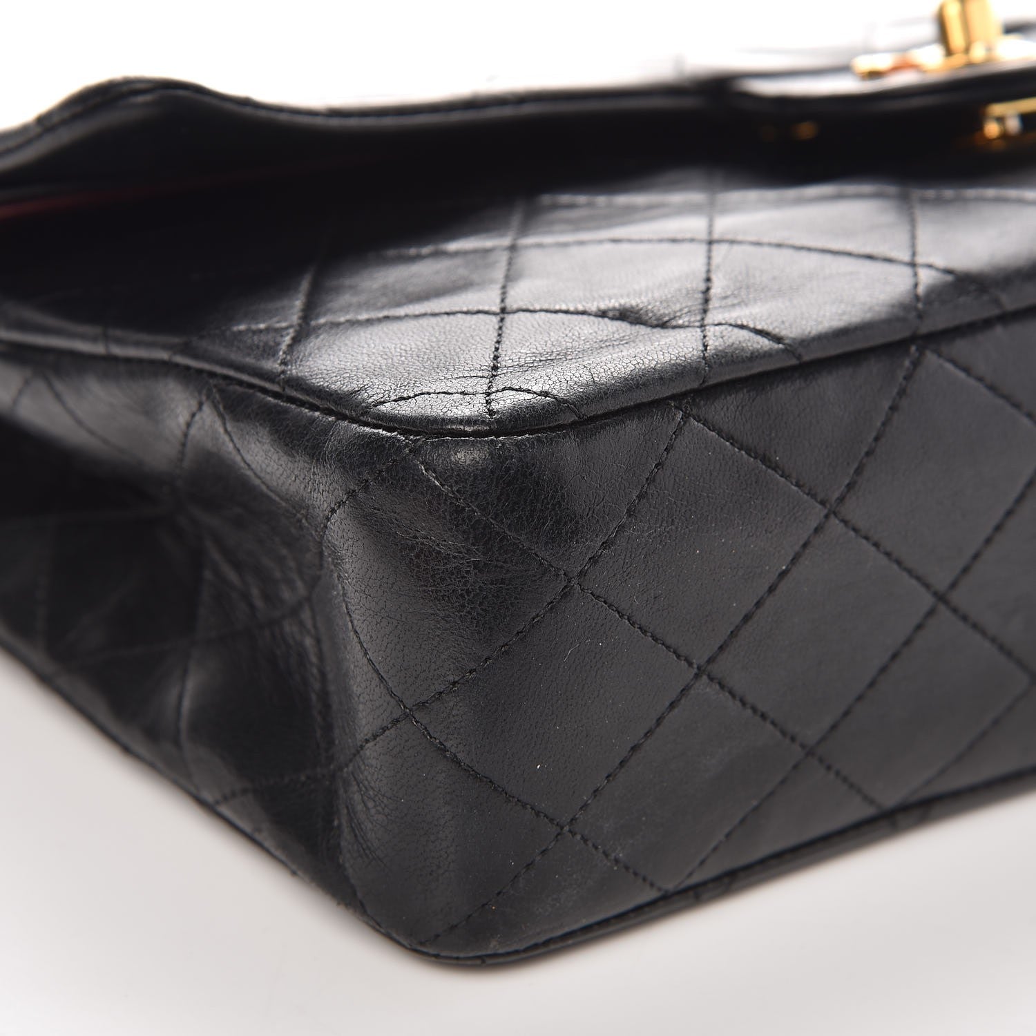 Chanel Lambskin Quilted Medium Double Flap Black 11 of 12