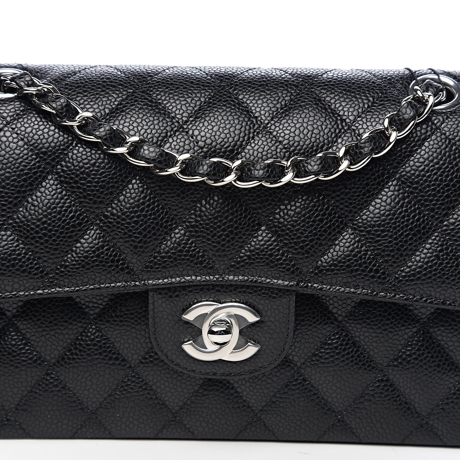 Chanel Caviar Quilted Small Double Flap Black 9 of 10