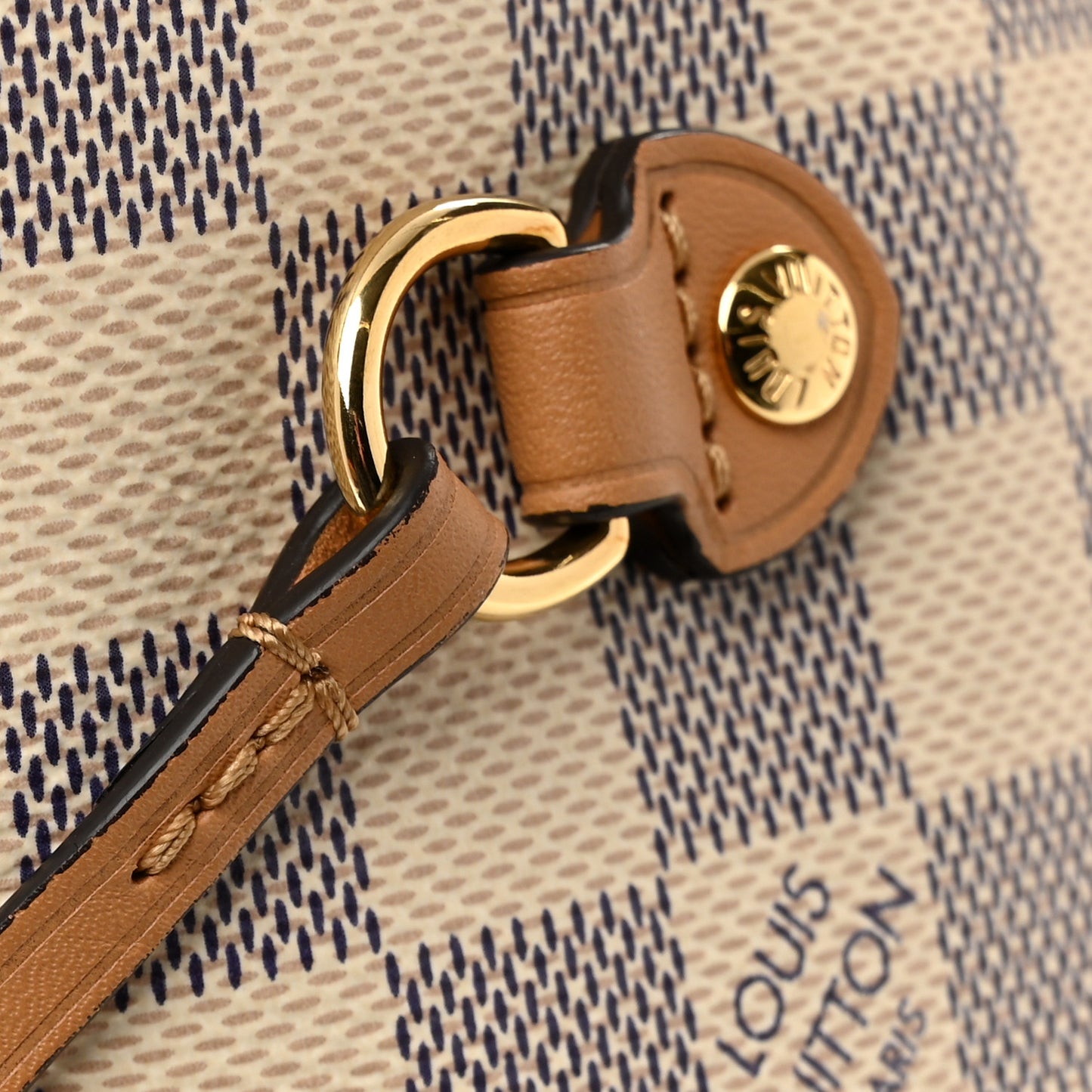 Damier Azur Braided Neverfull MM Orange