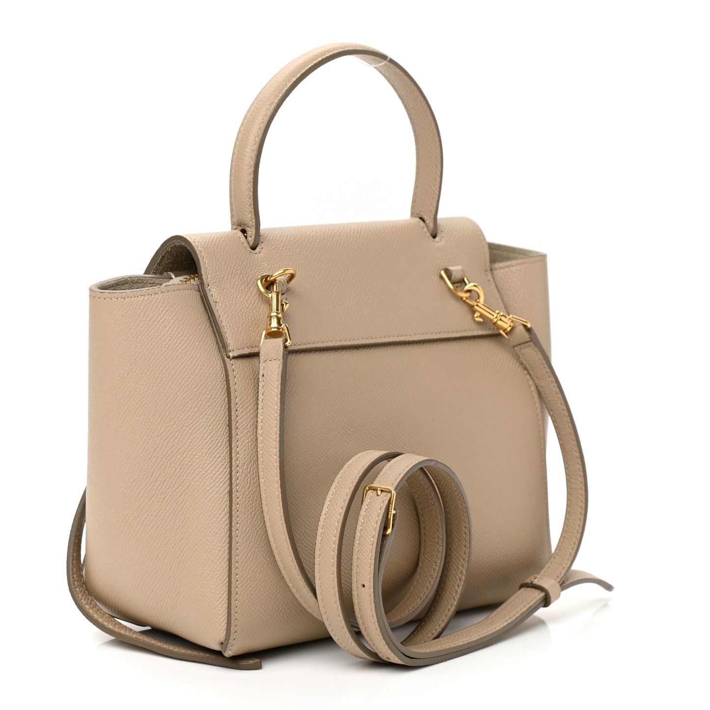 Grained Calfskin Nano Belt Bag Light Taupe