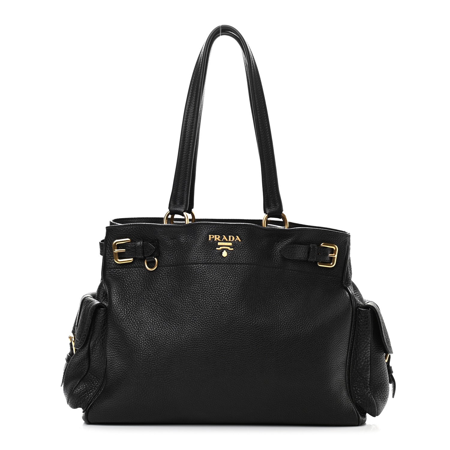 Prada Vitello Daino Shopping Tote Black 1 of 17