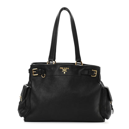 Prada Vitello Daino Shopping Tote Black 1 of 17