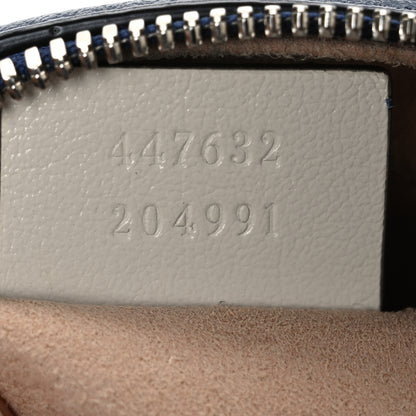 Gucci Vintage Effect Calfskin Matelasse Diagonal Small Torchon GG Marmont Chain Shoulder Bag Blue Agata Mystic White 7 of 11