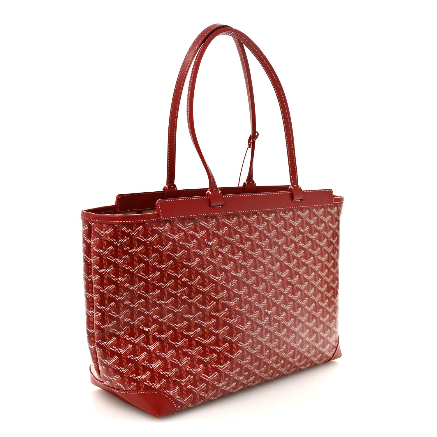 Goyard Goyardine Bellechasse Biaude MM Tote Red 3 of 11
