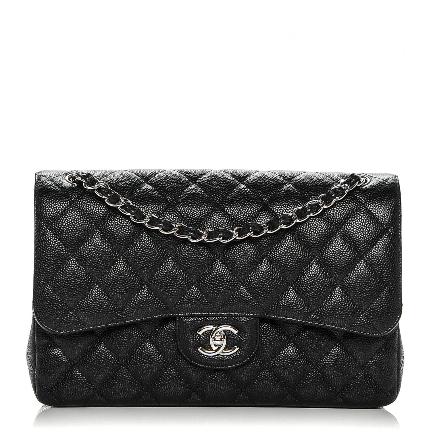Chanel Caviar Quilted Jumbo Double Flap Black 1 of 7