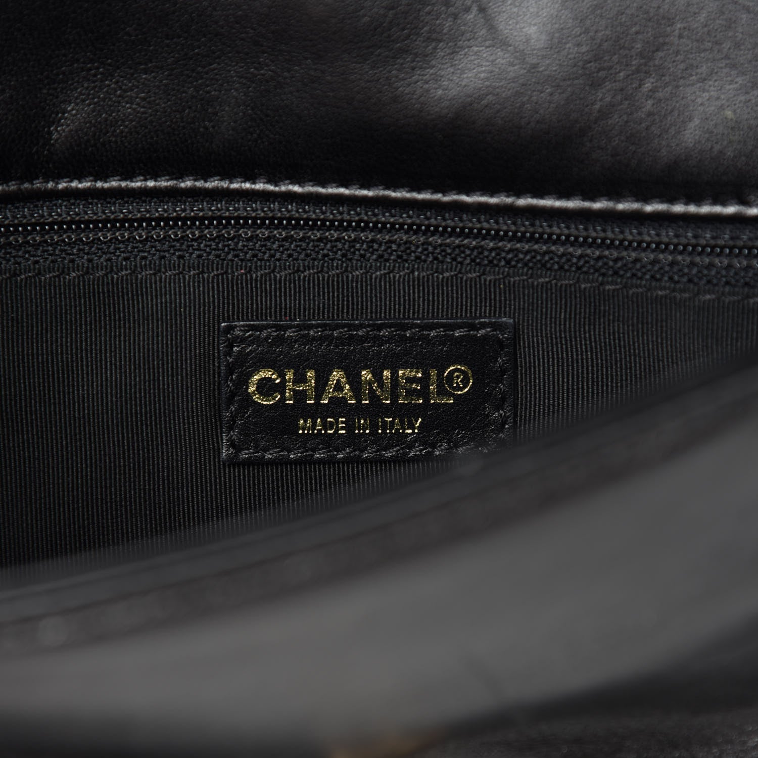 Chanel Lambskin Quilted CC Chocolate Bar Flap Black 9 of 12