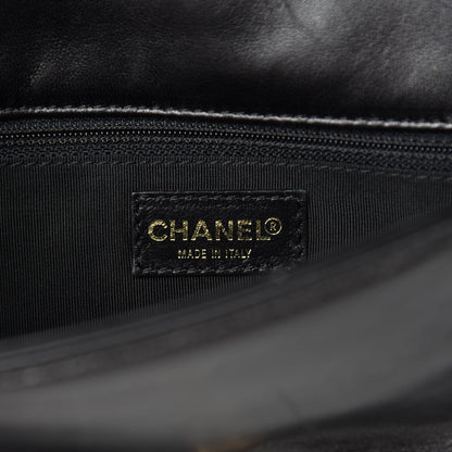 Chanel Lambskin Quilted CC Chocolate Bar Flap Black 9 of 12