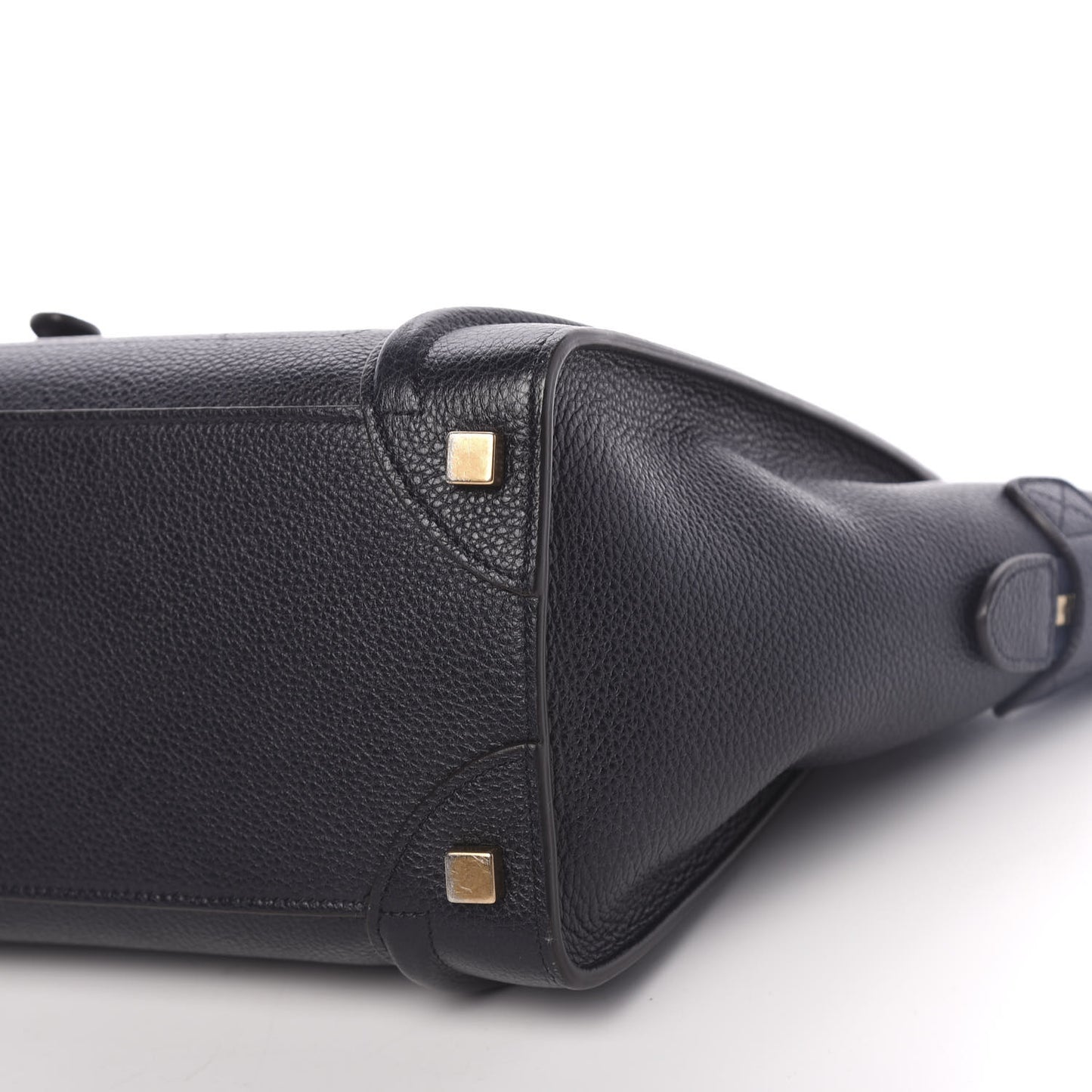 Drummed Calfskin Micro Luggage Midnight