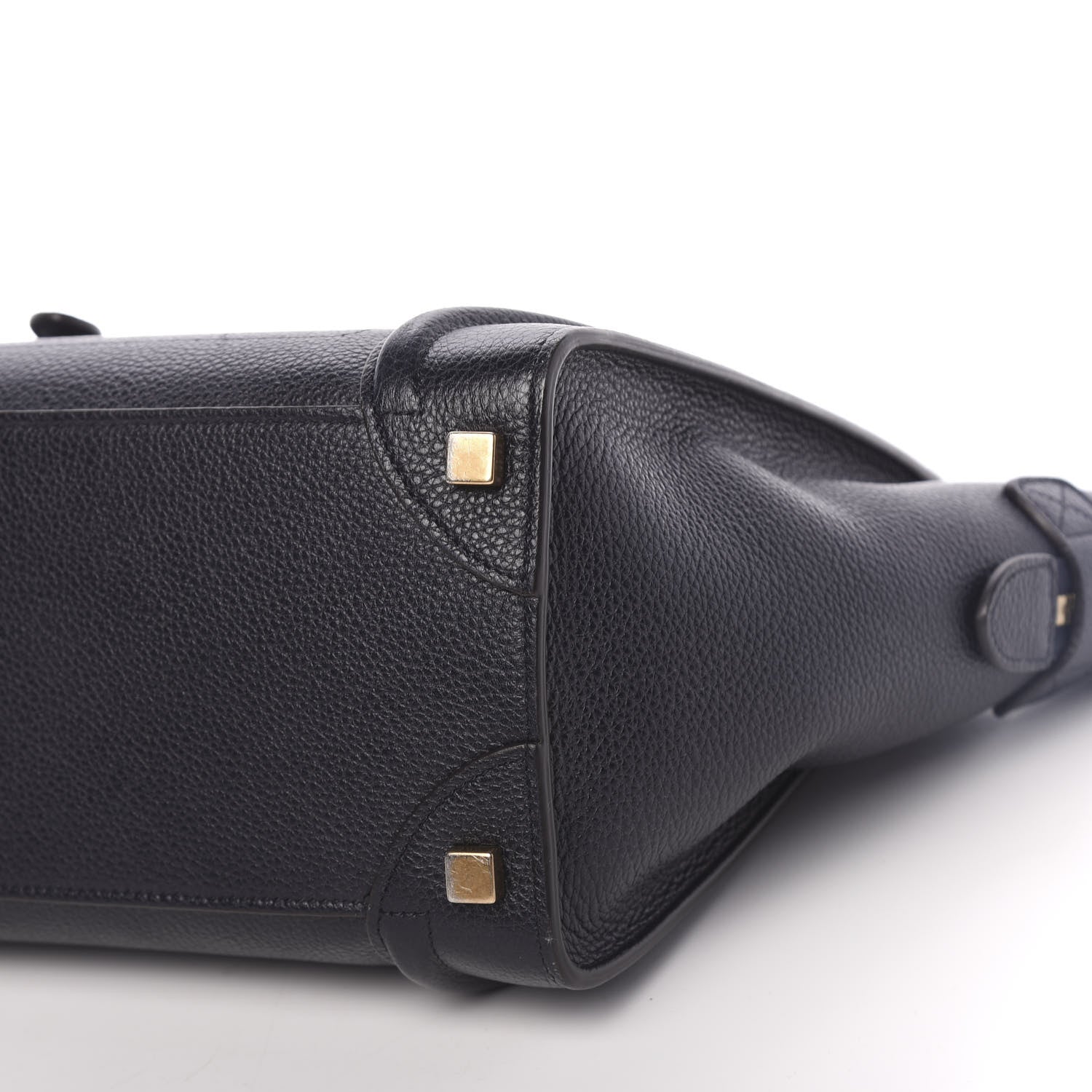 Celine Drummed Calfskin Micro Luggage Midnight 9 of 9