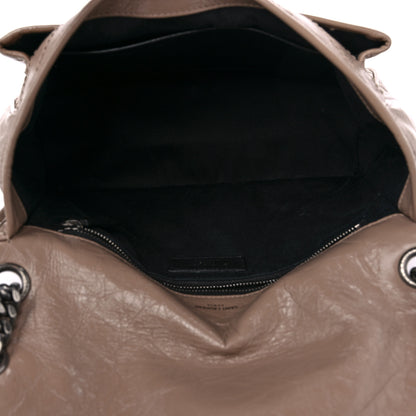 Saint Laurent Crinkled Calfskin Matelasse Monogram Medium Niki Chain Satchel Gold Sand 5 of 12