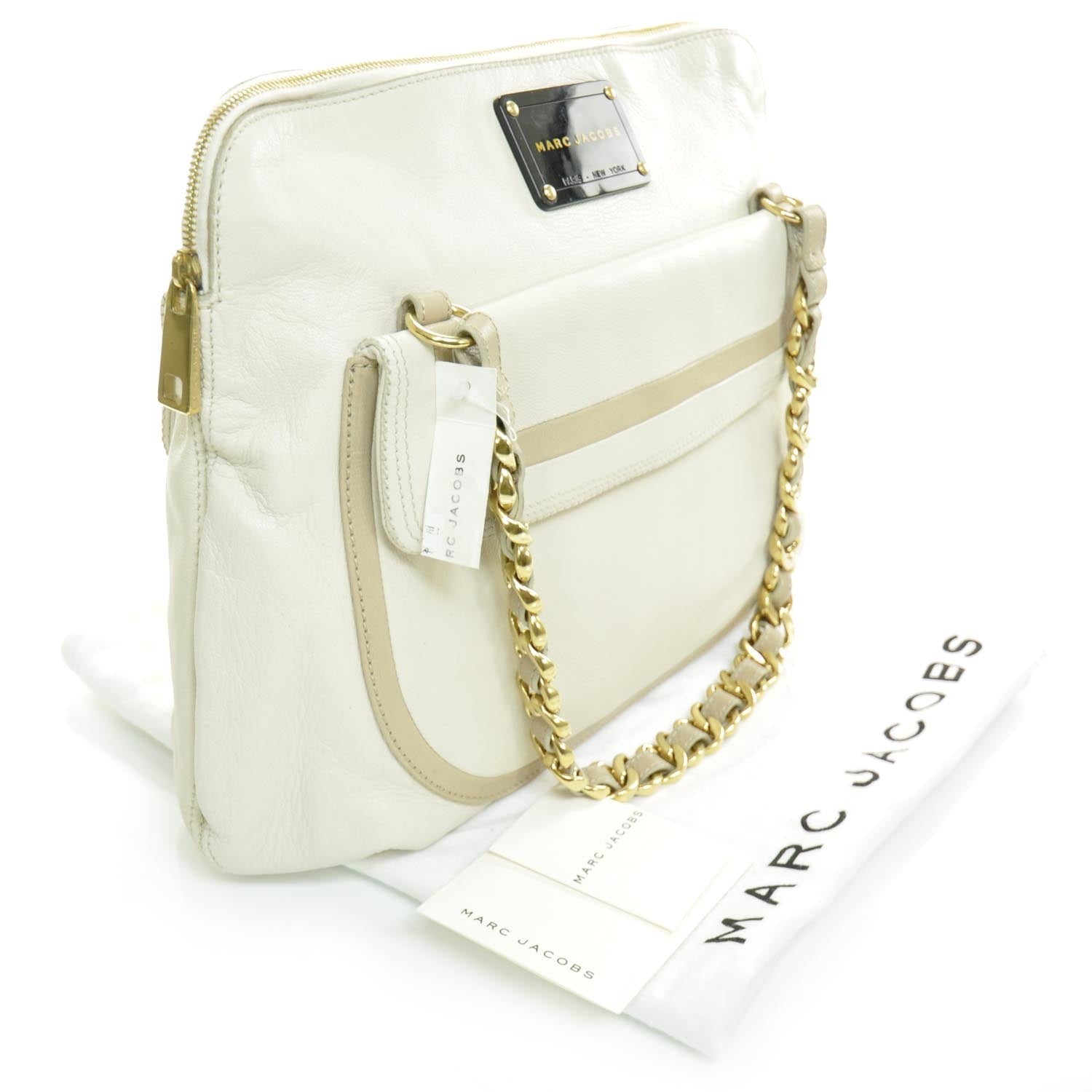 Marc Jacobs Leather Olga Seventies Satchel Ivory 3 of 9