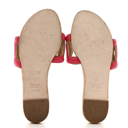 Hermes Nappa Famosa Espadrille Sandals 36 Rosa Framboise 6 of 11