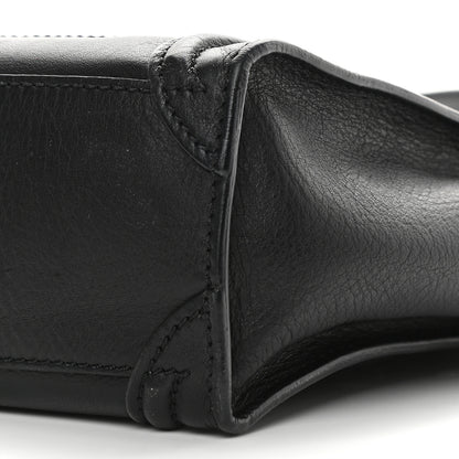 Celine Smooth Calfskin Nano Luggage Black 8 of 10