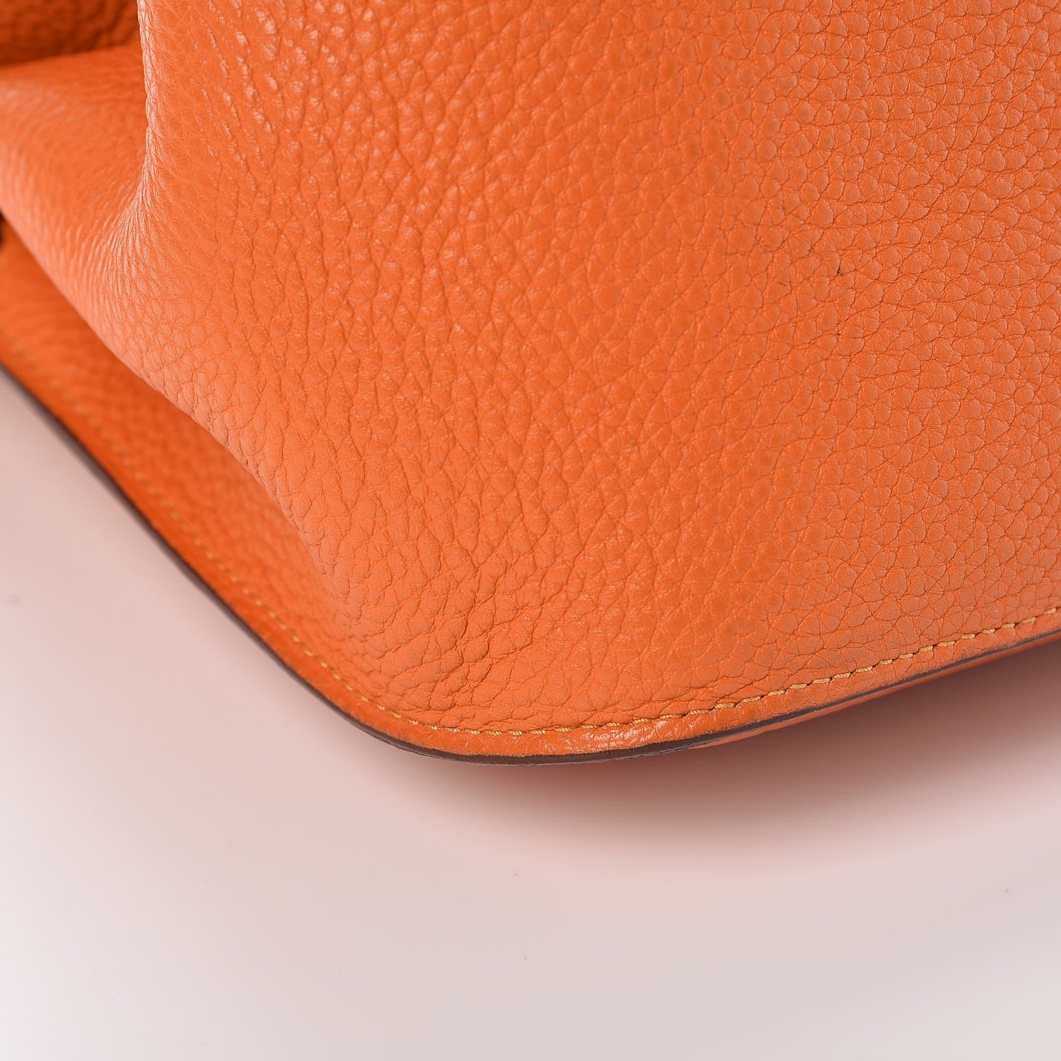 Hermes Taurillon Clemence Eclat Jypsiere 34 Orange Moutarde 9 of 11