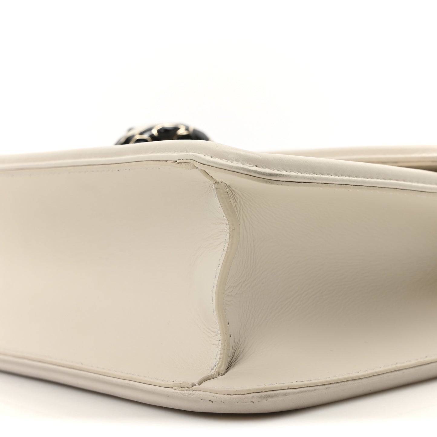 Nappa Serpenti Forever Chain Diamond Blast Shoulder Bag Ivory Gold