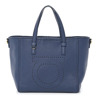 Salvatore Ferragamo Calfskin Tote Blue 1 of 9