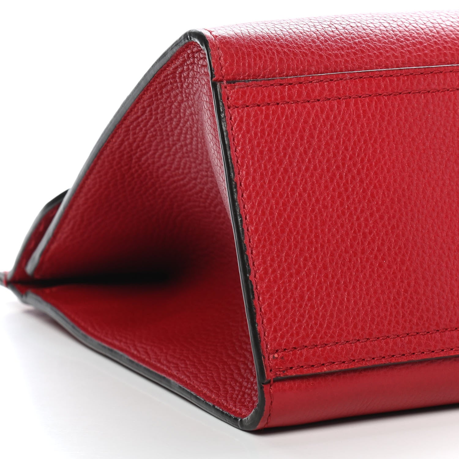 Gucci Calfskin Feline Medium GG Marmont Top Handle Bag Vulcanic Red 8 of 10