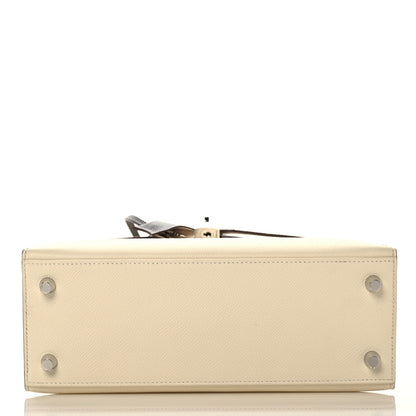 Hermes Epsom Tri-Color Kelly Sellier 25 Nata Chai Gris Meyer 6 of 38
