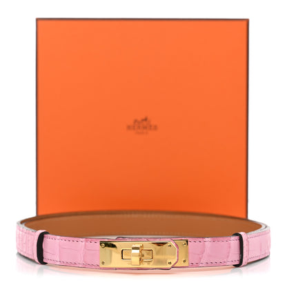Hermes Matte Alligator Kelly Belt 5P Pink 4 of 4