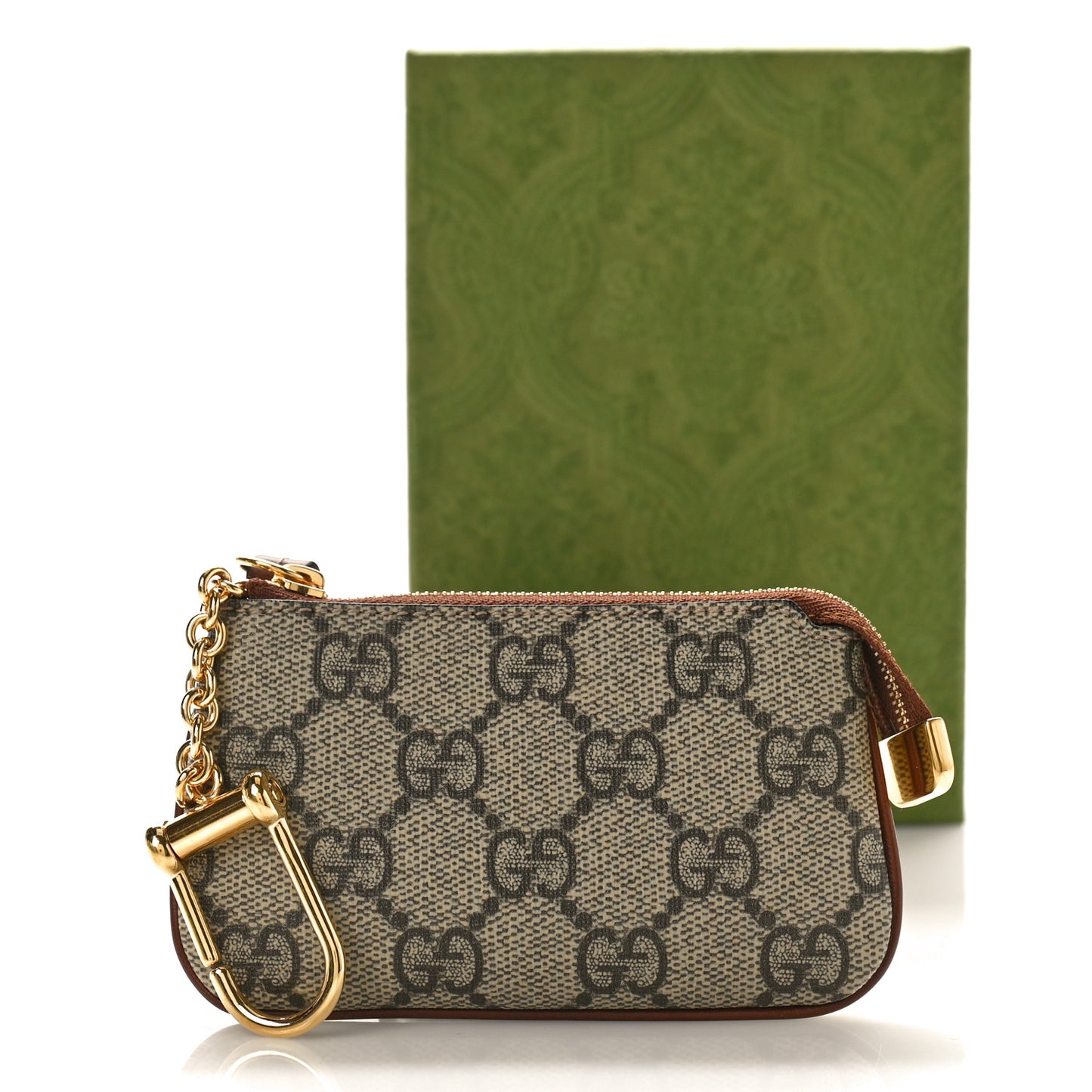GG Supreme Monogram Key Case Brown