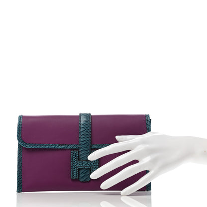 Hermes Swift Lizard Niloticus Jige Duo Anemone Bleu Petrole 2 of 6