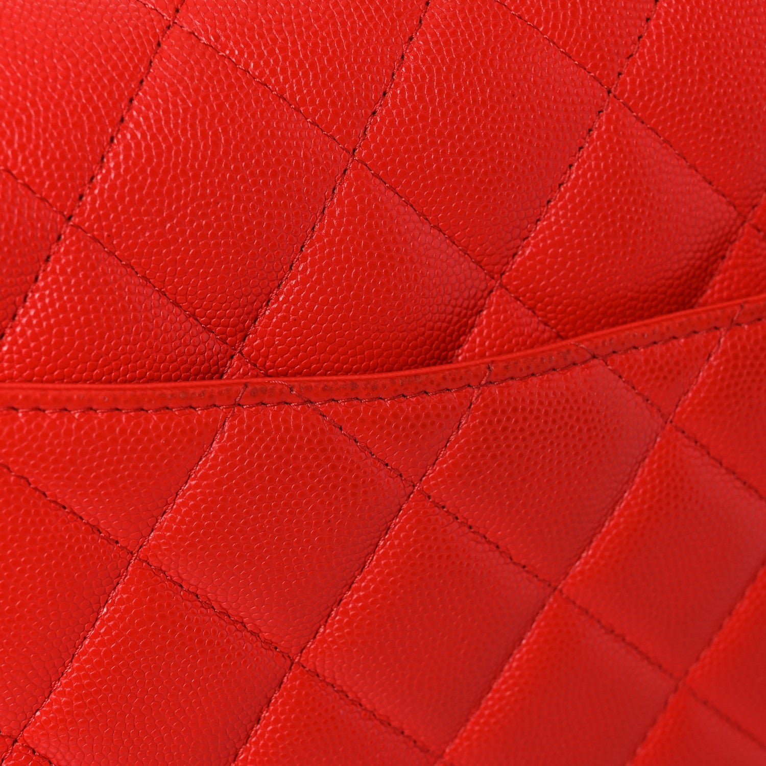 Chanel Caviar Quilted Jumbo Double Flap Red 14 of 15