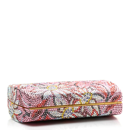 Judith Leiber Swarovski Crystal Floral Miniaudiere Clutch Pink Multicolor 4 of 10