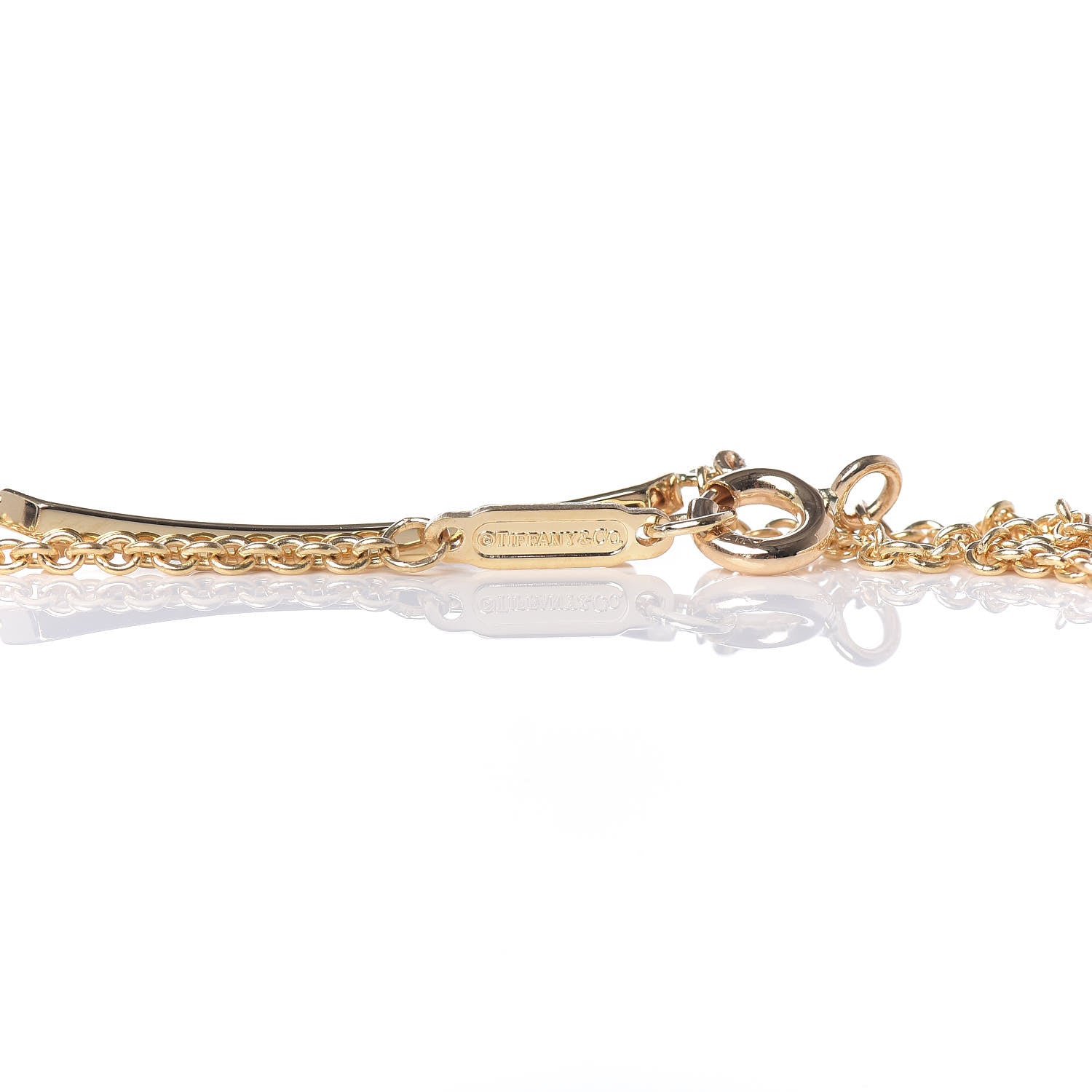 Tiffany 18K Yellow Gold Small Tag Chain Bracelet 5 of 6