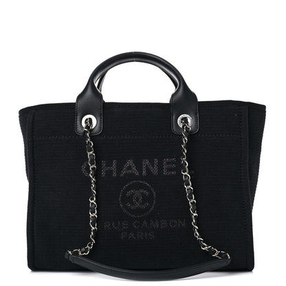 Chanel Mixed Fibers Small Deauville Tote Black 1 of 11