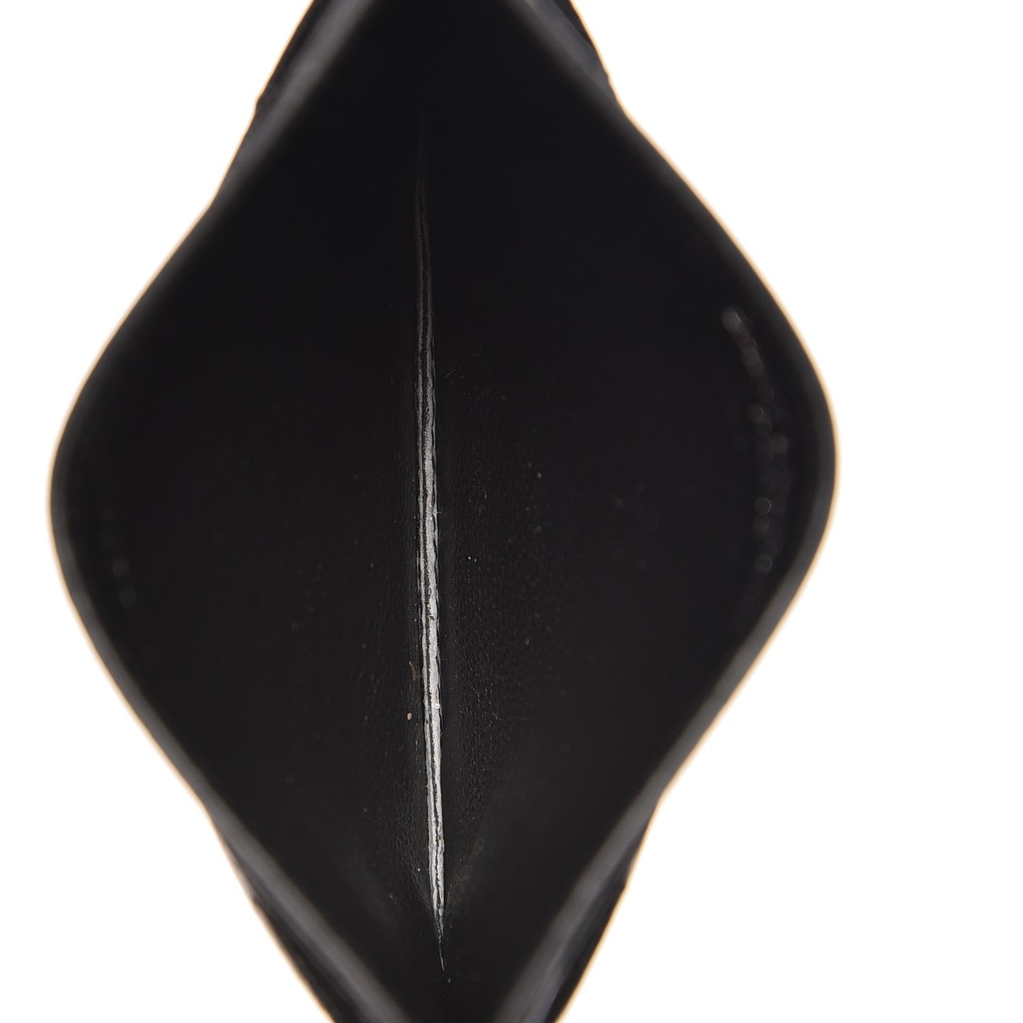 Grain De Poudre Matelasse Chevron Monogram Credit Card Case Black