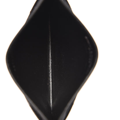 Saint Laurent Grain De Poudre Matelasse Chevron Monogram Credit Card Case Black 5 of 8