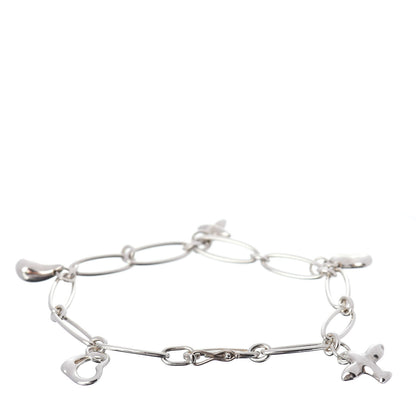 Tiffany Sterling Silver Elsa Peretti Five Charm Bracelet 3 of 4