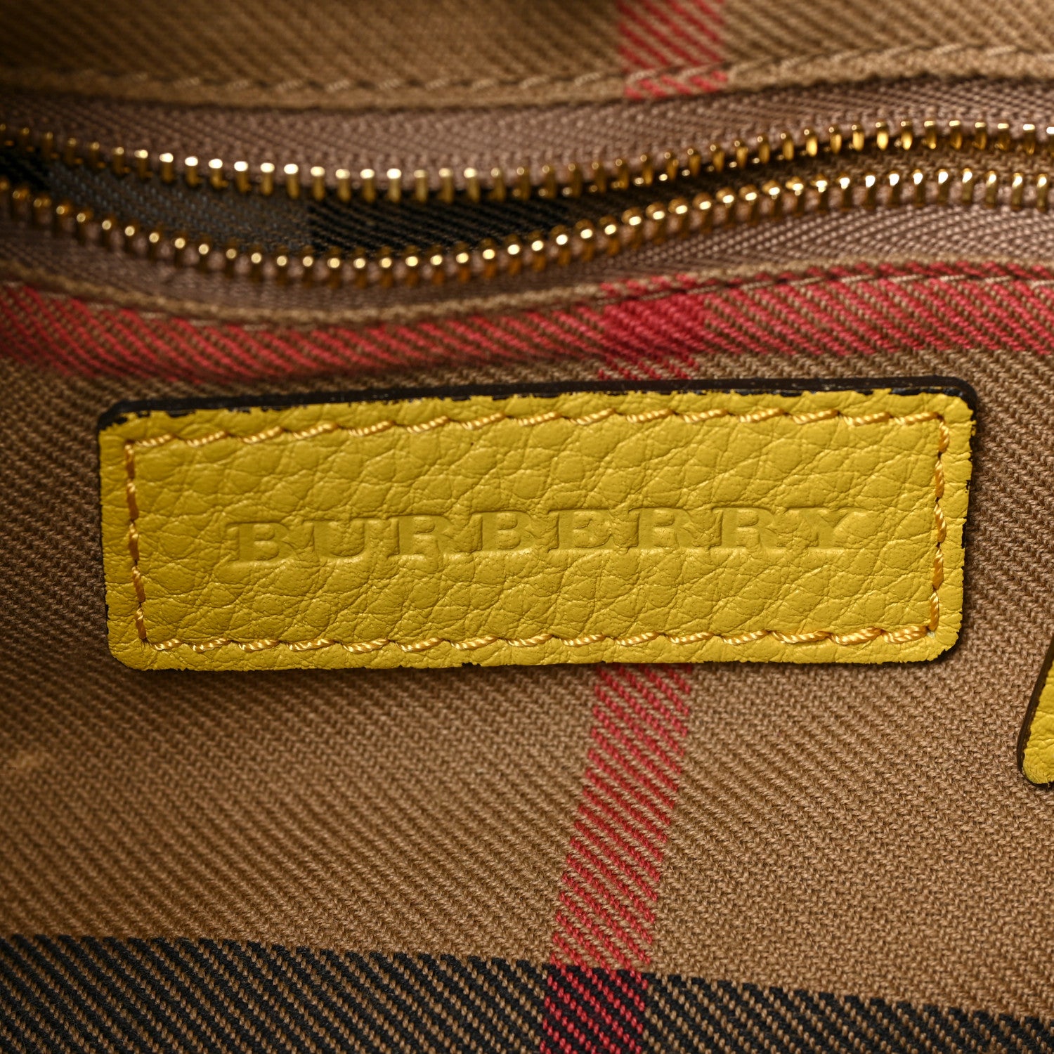 Burberry Calfskin Drawstring Hobo Yellow 6 of 9