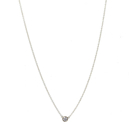 Tiffany 18K Yellow Gold Diamond .21ct Elsa Peretti Diamonds by the Yard Pendant Necklace 1 of 9