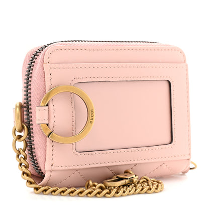 Gucci Calfskin Matelasse GG Marmont Wallet On Chain Perfect Pink 2 of 10