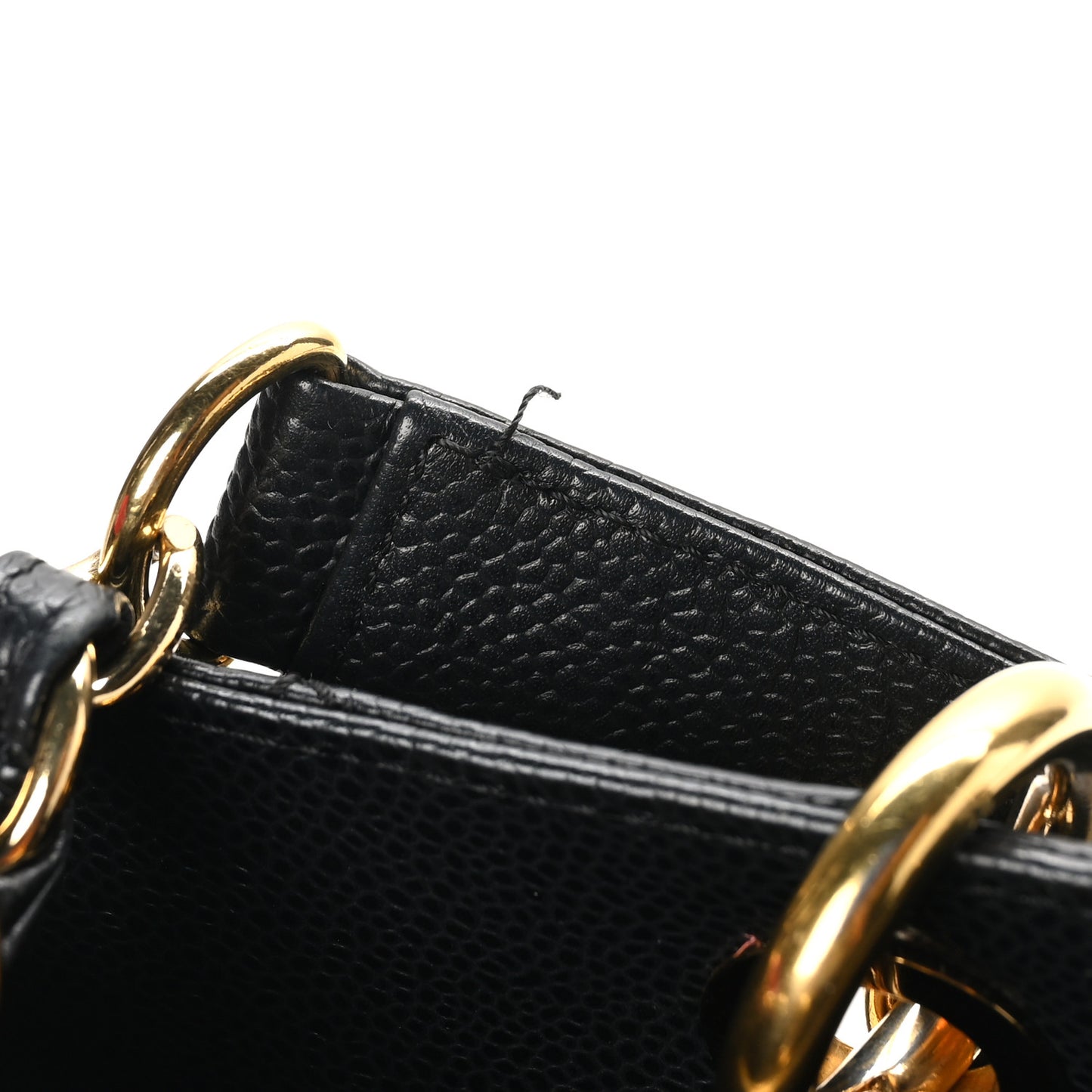 Caviar Quilted Grand Shopping Tote GST Black