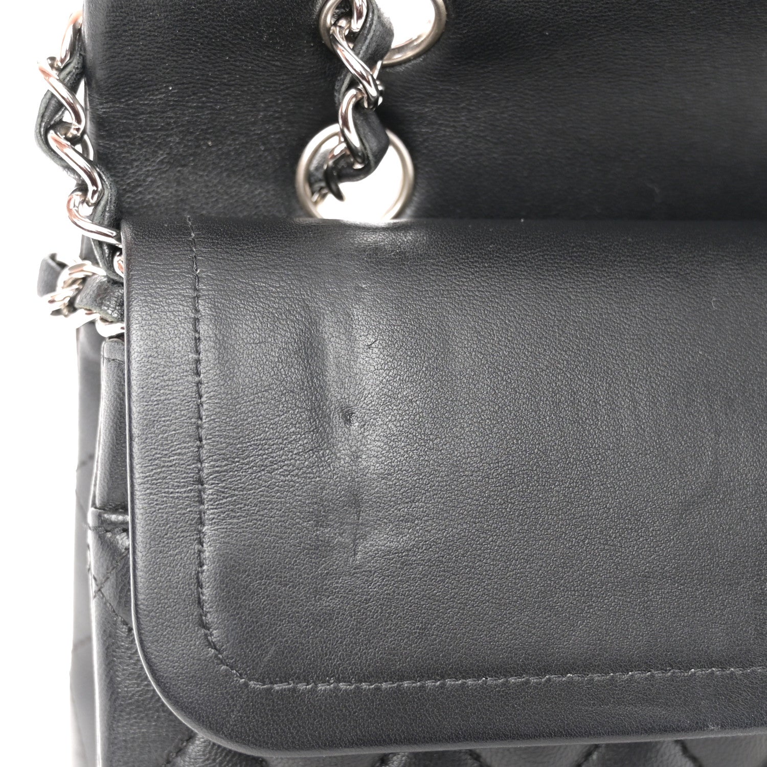 Chanel Lambskin Quilted Medium Double Flap Black 11 of 16
