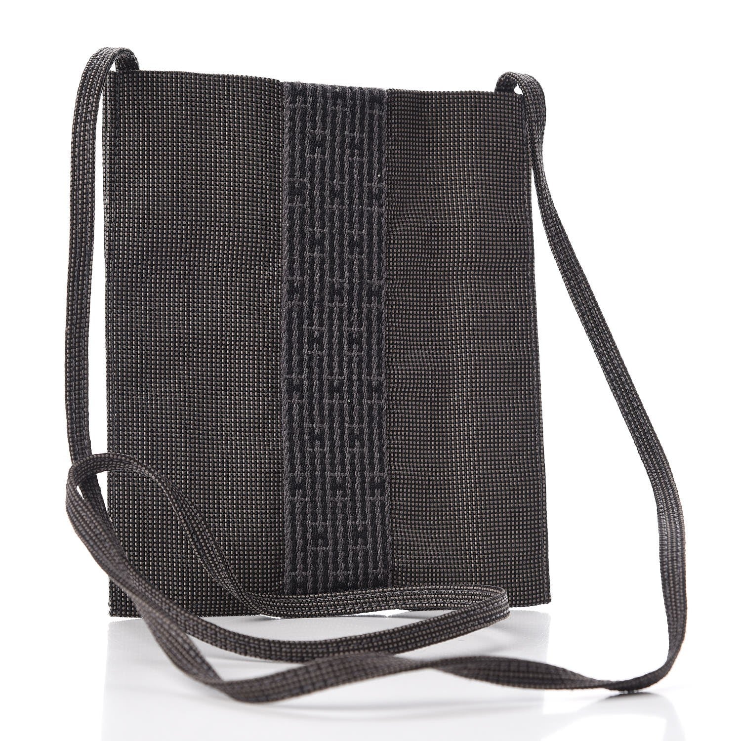 Hermes Canvas Herline Pochette Grey 3 of 9