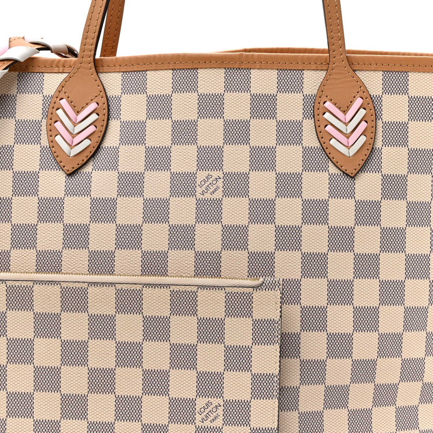 Louis Vuitton Damier Azur Braided Neverfull MM Orange 8 of 14