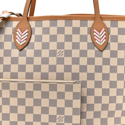 Louis Vuitton Damier Azur Braided Neverfull MM Orange 8 of 14