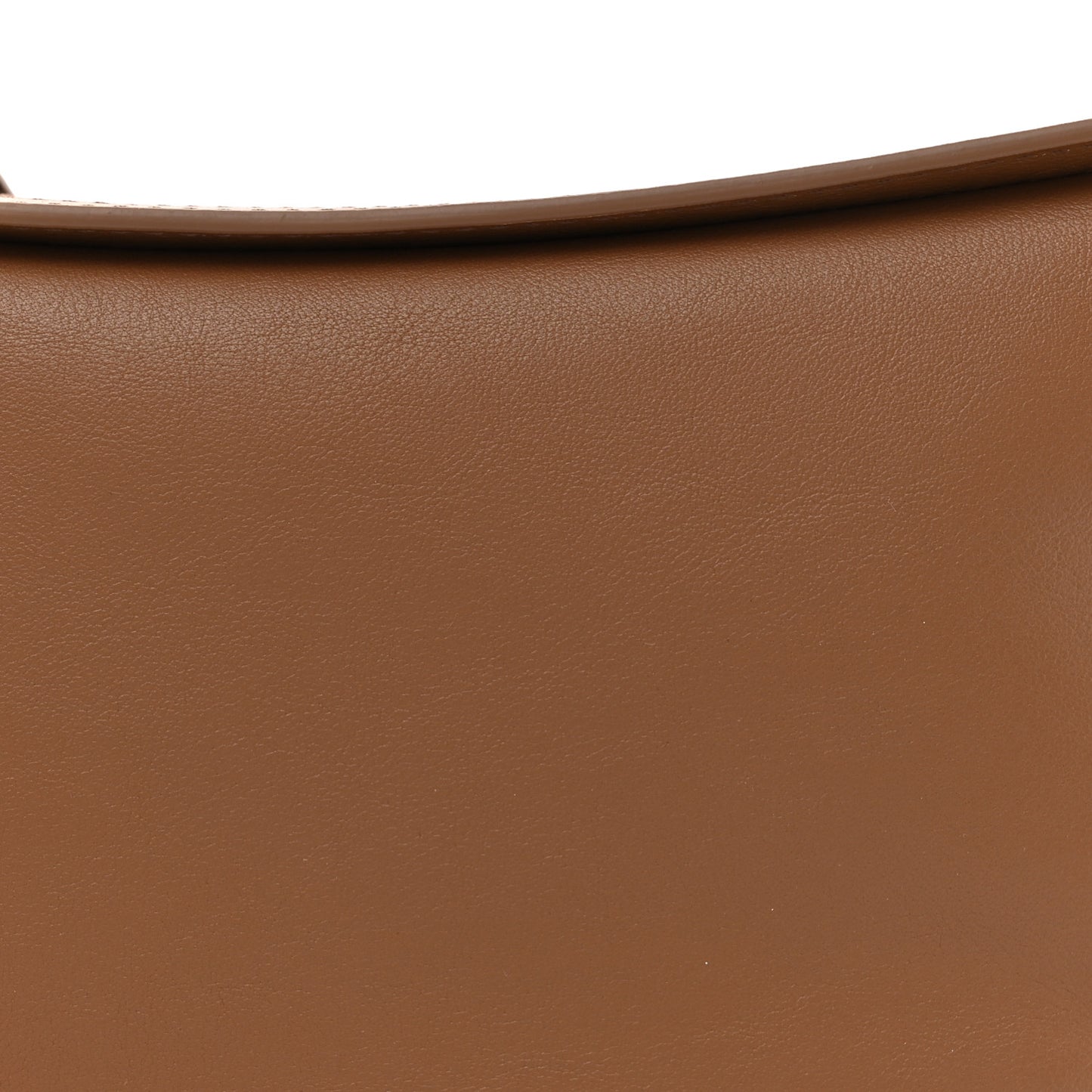 Soft Calfskin Moon Sling Bag Brown