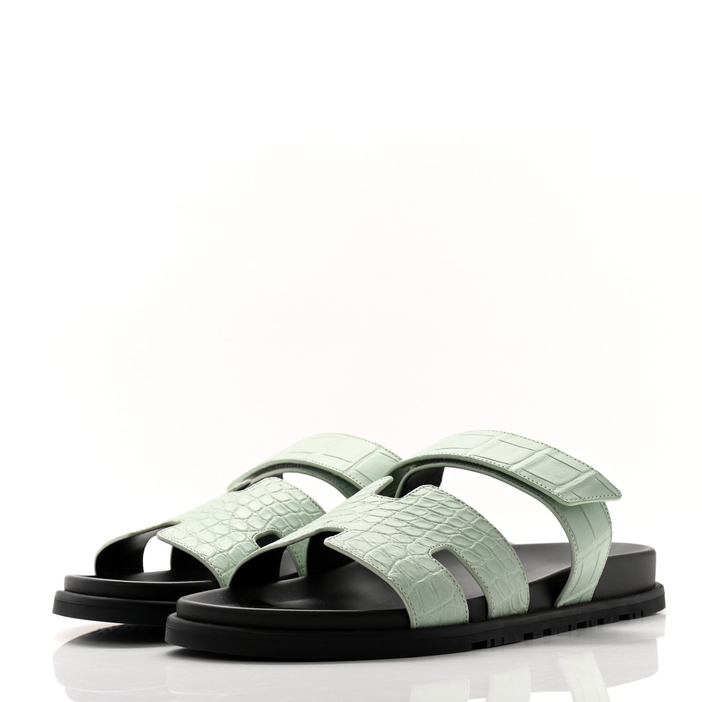 Matte Alligator Mens Chypre Sandals 44 Vert D'eau