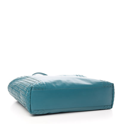 Bottega Veneta Nappa Intrecciato Tote Bag Teal 4 of 12