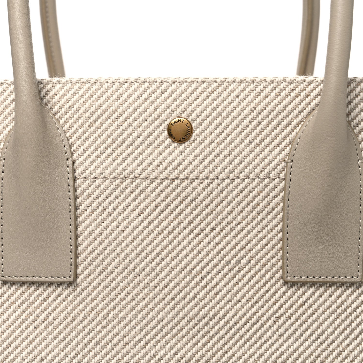 Saint Laurent Linen Calfskin Rive Gauche Tote Beige Sea Salt 8 of 10