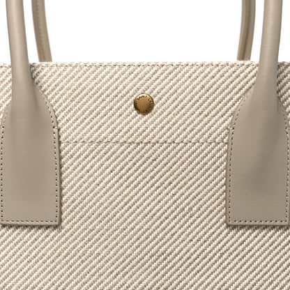 Saint Laurent Linen Calfskin Rive Gauche Tote Beige Sea Salt 8 of 10